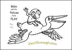 Bobo Pelican colour-in