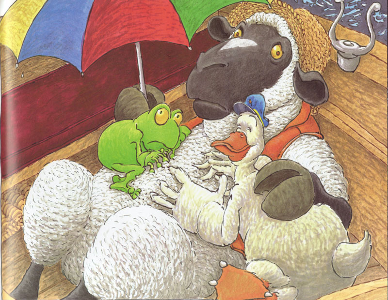 Captain Duck with Sheep and Frog